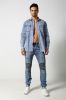 Men's fashion slim denim shirt with two pockets