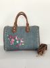 Denim bags with embroidery