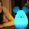 3D Lamp Night Light Touch Table Desk Lamps, Nice 7 Color Changing Lights With ABS Base & USB Charger Port