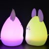 3D Lamp Night Light Touch Table Desk Lamps, Nice 7 Color Changing Lights With ABS Base & USB Charger Port