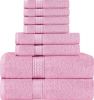 100% Ring Spun Cotton Luxury 600 GSM Towel Set (2 Bath Towels, 2 Hand Towels & 4 Washcloths)