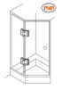 PNP73B-2 Glass To Glass 135 Degree Shower Hinges
