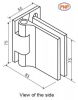 PNP880N Wall To Glass 90 Degree Front Shower Hinges