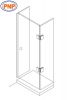 PNP990N-4 Glass To Glass 90 Degree Front Shower Hinges