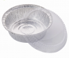 Aluminium foil container round kitchen plates with lid