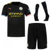 19-20 Manchester City Away Black Jerseys Whole Kit (Shirt+Short+Socks)