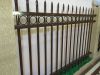 Industrial 3-Rail Decorative Circles Arrow metal fence