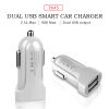 FCC CE ROHS powerful usb car charger adapter, dual usb phone car charger