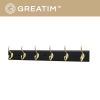 Greatim GT-CH006, Down Jacket Rack, Trench Coat Rack, 6 Double Matte Copper Hooks,Wall-Mounted 