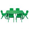plastic table and chair