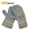 Double Palm Cow Split Leather Safety Work Gloves