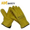 Yellow Cow Grain Leather Driver Gloves Without Lining