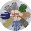 ABC SAFETY 13G polyester half fingers working knitted with mini PVC dot work safety glove