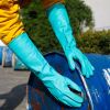 DDSAFETY China factory ODM 45CM forearm protection Unsupported Green Nitrile Chemical Resistant GAUNTLET Textured palm for enhanced grip GLOVES LARGE