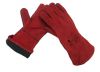 DDSAFETY Exporting 77+countries Heavy Duty Welders Welding Gauntlets Gloves Red Heat Resistant Safety Used for Welding, Fireplace, Oven, Woodburner, Stoves, BBQ