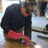 DDSAFETY Exporting 77+countries Heavy Duty Welders Welding Gauntlets Gloves Red Heat Resistant Safety Used for Welding, Fireplace, Oven, Woodburner, Stoves, BBQ