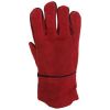 DDSAFETY Exporting 77+countries Heavy Duty Welders Welding Gauntlets Gloves Red Heat Resistant Safety Used for Welding, Fireplace, Oven, Woodburner, Stoves, BBQ