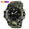 Athletic Watches Hot Jam Tangan Skmei 1155 Analog-Digital Watch Camouflage Army Pupils Wristwatch