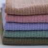 9211# Plain dyed 6%R 26%C 65%T 3%SP wave knit rib fabric with jacquard