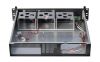 2U Server case industrial chassis 1.0mm SGCC fingerprint resistant, aluminum front panel, mounting ears and handles