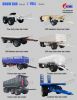 China factory customized 2 axles skeleton draw bar semi trailer