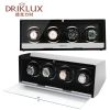 DRIKLUX Wooden Lacquer Piano Glossy Black Watch Winder Box Quiet Motor Storage Display Case Watch Shaker