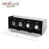 DRIKLUX Wooden Lacquer Piano Glossy Black Watch Winder Box Quiet Motor Storage Display Case Watch Shaker