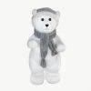 Standing Bear white Christmas bear lovely glittery pile coating bear