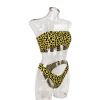 2020 Fashion Leopard Tube Top Women Two Piece  Swimsuit Swimwear Sexy