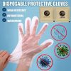 Clear HDPE / LDPE Disposable Gloves Plastic PE gloves 