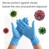100Pcs Mediuml Size Thickened Inspection Latex Gloves Powder-Free Experimental Disposable Nitrile Gloves