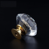 Crystal Glass Knobs Cupboard Pulls Europe Style Diamond Shape Design Door Drawer Cabinet Handles 
