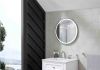 2020 color turning backlit bluetooth cosmetic cabinet bathroom mirror