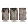 Ladies First Quality Light Brown Antique Genuine Cow Hide Leather Waist coat/Vest with Side Straps
