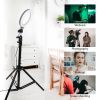 MEZHER 16cm mini LED Ring Light Photography Makeup LED Circle Ring Light with Tripod Stand