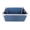 Plastic folding box logistics auto parts sorting box PP fruit and vegetable folding turnover box blue thickened with cover 