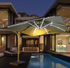 Hot Outdoor umbrella OEM&amp;ODM solar light LED with speaker parasol outdoor