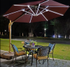 Hot Outdoor umbrella OEM&amp;ODM solar light LED with speaker parasol outdoor