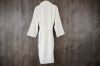 Terry 100% cotton bathrobe shawl collar white long hotel
