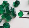 Natural rough emeralds from Brazil