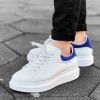 High Sole Sneakers White and Blue