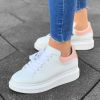 Women High Sole Sneakers White&Pink