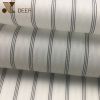 100% Poly Woven Yarn Dyed White Base Black Stripe Lining