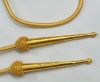 Metal wire gold military aiguillettes with metal tips gold silver dress cord