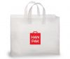 Custom printed plastic bag soft loop handle eco-friendly reusable shopping bag from Hanpak JSC