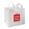 Custom printed plastic bag soft loop handle eco-friendly reusable shopping bag from Hanpak JSC