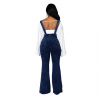 Straight-leg jeans women plus velvet w autumn and winter high-waisted thin and wild loose wide-leg nine-point cigarette pants