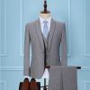 A suit Slim suit for men light grey business suit formal work clothes Business casual bridegroom wedding dress fall