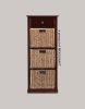 Wooden cabinet with (2) 3 seagrass drawers