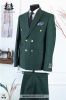 Latest Design cruvaze plain dark green color Suit Men Suits
